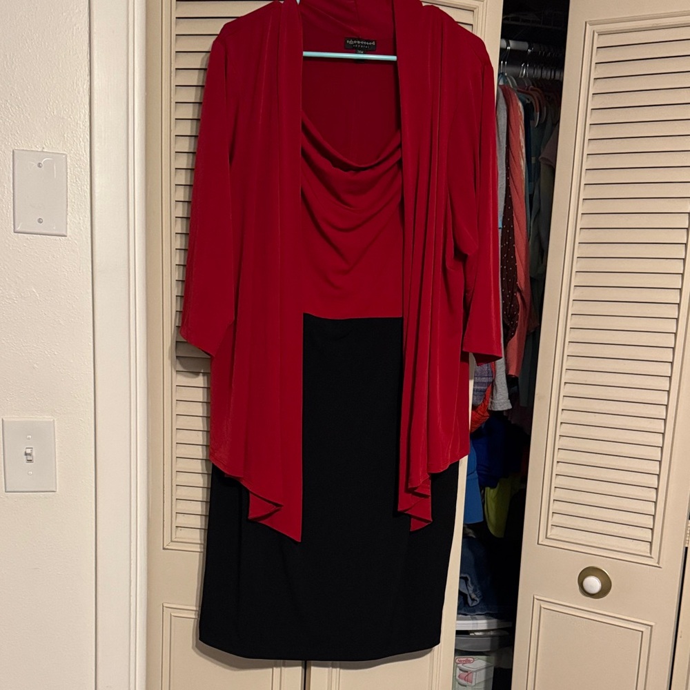 Connected Apparel Vibrant Red Dress